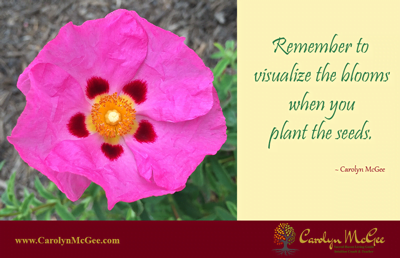 Remember to visualize the blooms when you plant the seeds.