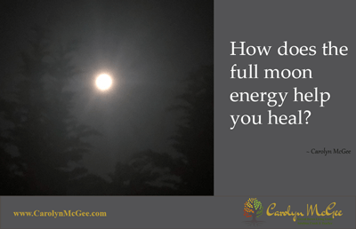 How does the full moon energy help you heal?